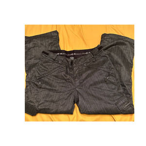 WOMEN'S RIDE SNOW CHARCOAL GRAY PANTS; SIZE LARGE